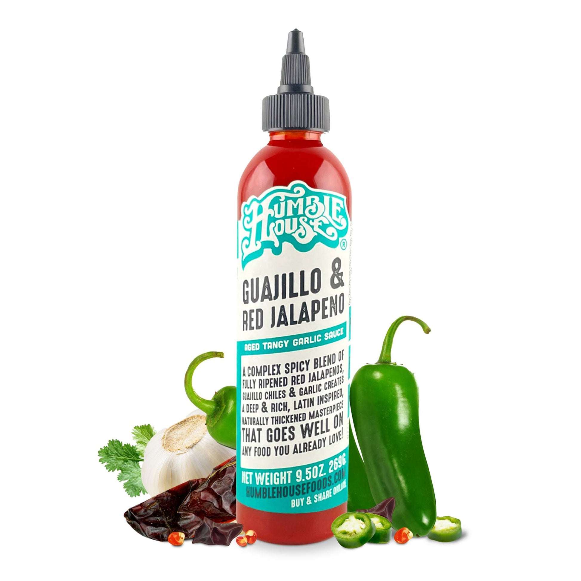 Guajillo & Red Jalapeno: Aged Tangy Garlic Sauce By Humble House (9.5Oz) Sriracha Meets Mexican Enchilada Sauce