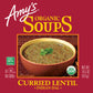 Amy'S Soup, Vegan Curried Lentil Soup, Gluten Free Indian Dal Made With Ginger, Turmeric And Beans, Canned Soup, 14.5 Oz