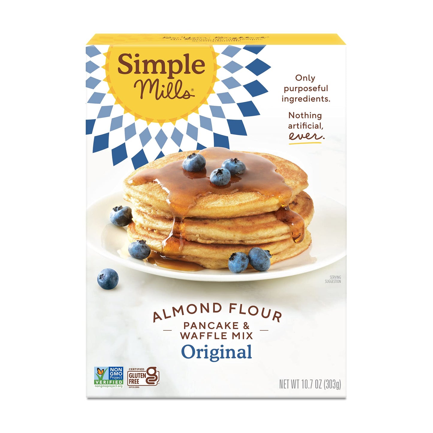 Simple Mills Almond Flour Pancake Mix & Waffle Mix, Gluten Free, Made With Whole Foods, (Packaging May Vary), 10.7 Ounce (Pack Of 1)