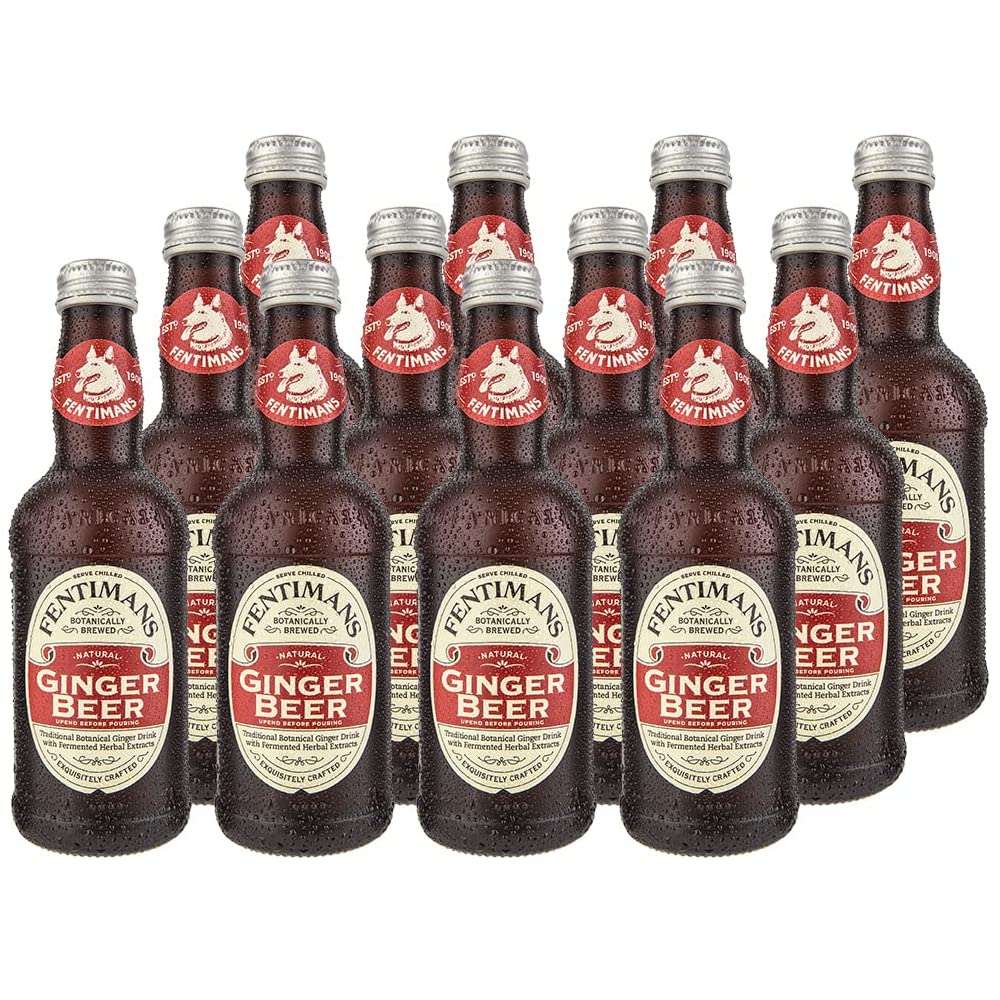 Fentimans Sparkling Ginger Beer - Non-Alcoholic Craft Soda, 9.3 Fl Oz (Pack of 12)