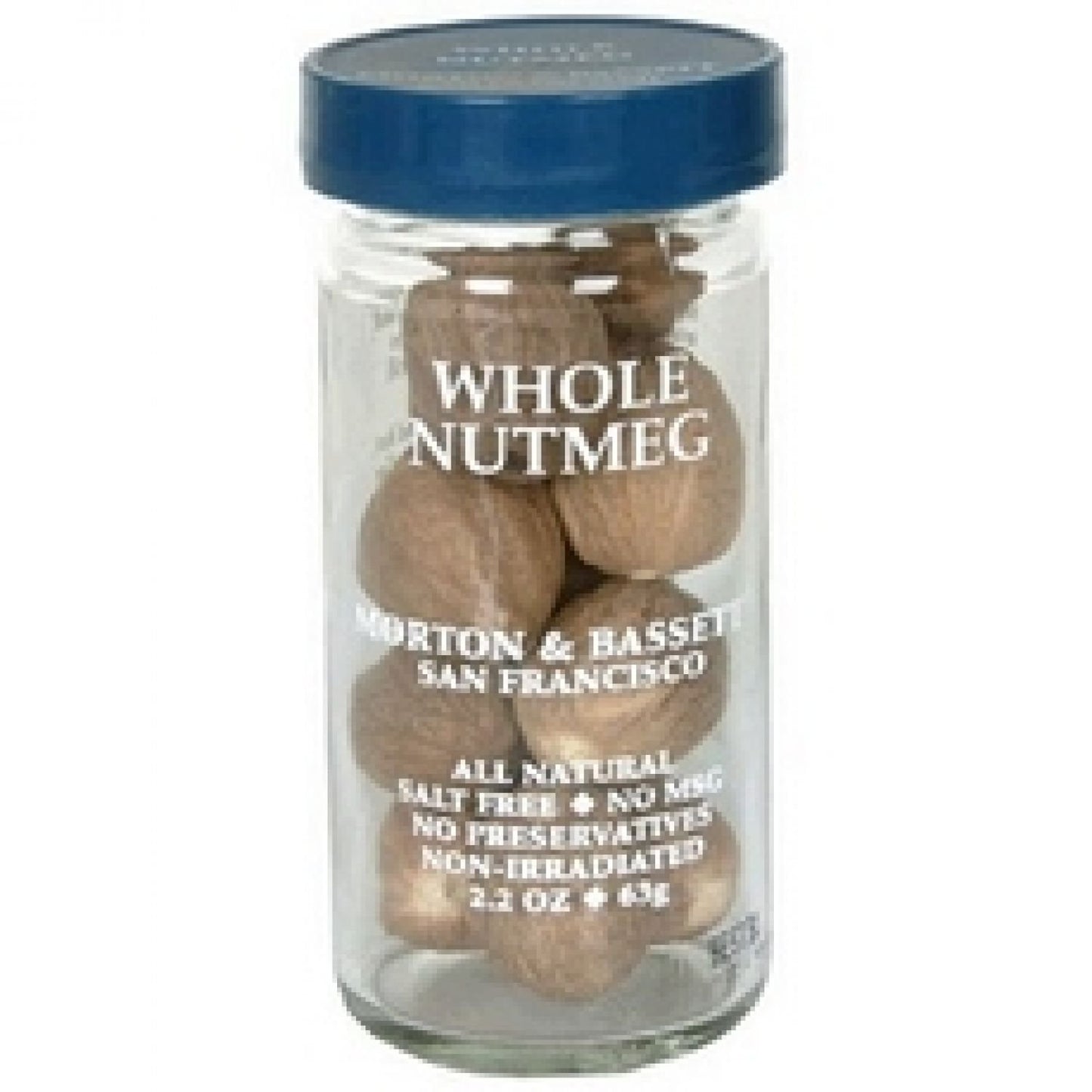 Morton & Bassett Whole Nutmeg, 1.9 oz – Non-GMO, Salt-Free, Freshly Grated Spice for Baking, Beverages & Gourmet Recipes