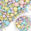 Pastel Pearl Sprinkles for Cake Decorating, 6 Sizes Mix 4.6 oz Edible Pearl Sugar Easter Sprinkles for Ice Cream Baking Cupcake 