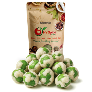 NY Spice Shop Hot Wasabi Peas Bulk - 3 Pound Crunchy Wasabi Pea Mix - Delicious Wasabi Green Peas - Hot Green Peas - Dried Wasab