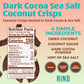 Rind Snacks | Dark Cocoa Sea Salt Coconut Crisps | Dried Fruit Superfood | Snack Chips | All Natural | Low Carbs | High In Fiber