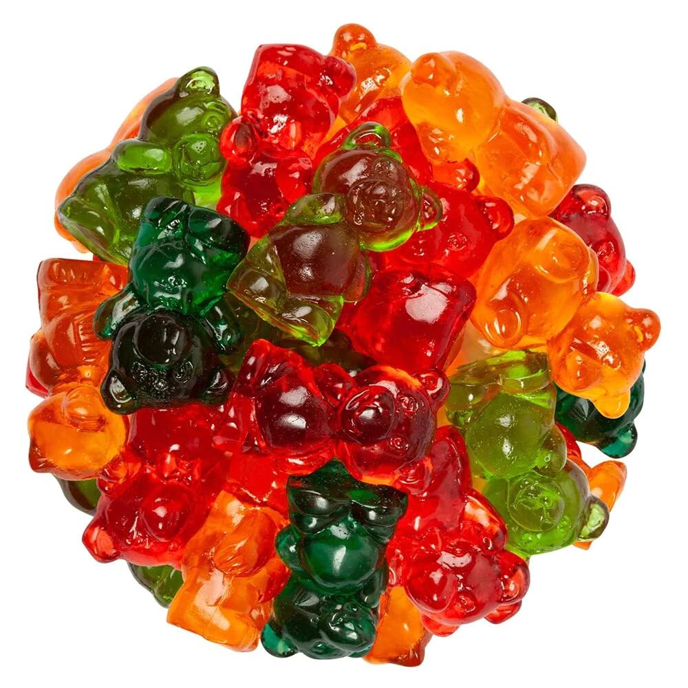 NY Spice Shop Chubby Bears 3D Gummy Candy - 1 Pound Jelly Filled Gummies Candy - Candies Variety Pack - Juicy Fruit Chewy Snacks