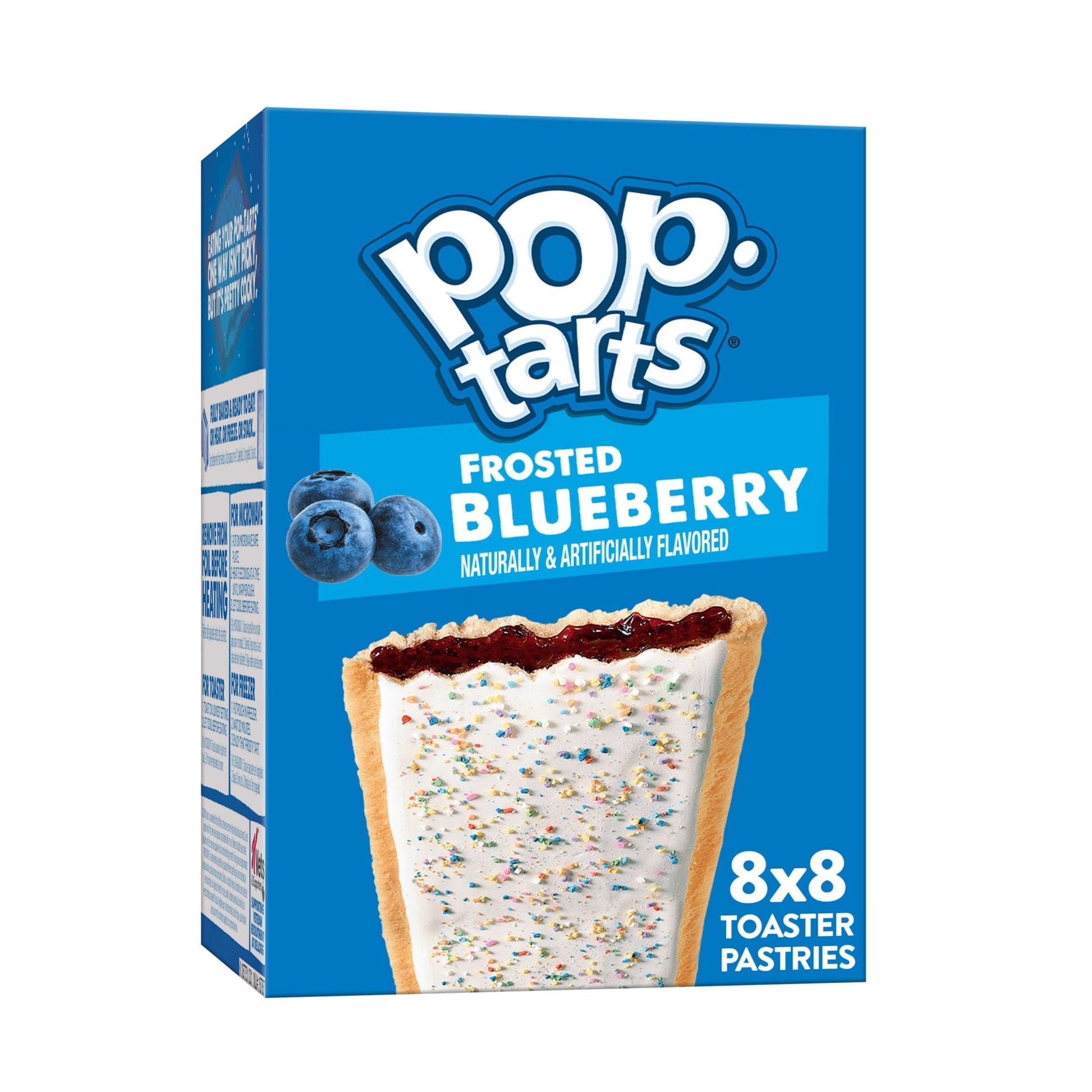 Pop-Tarts, Breakfast Toaster Pastries, Frosted Blueberry, 6.772lb Case (32 Count)