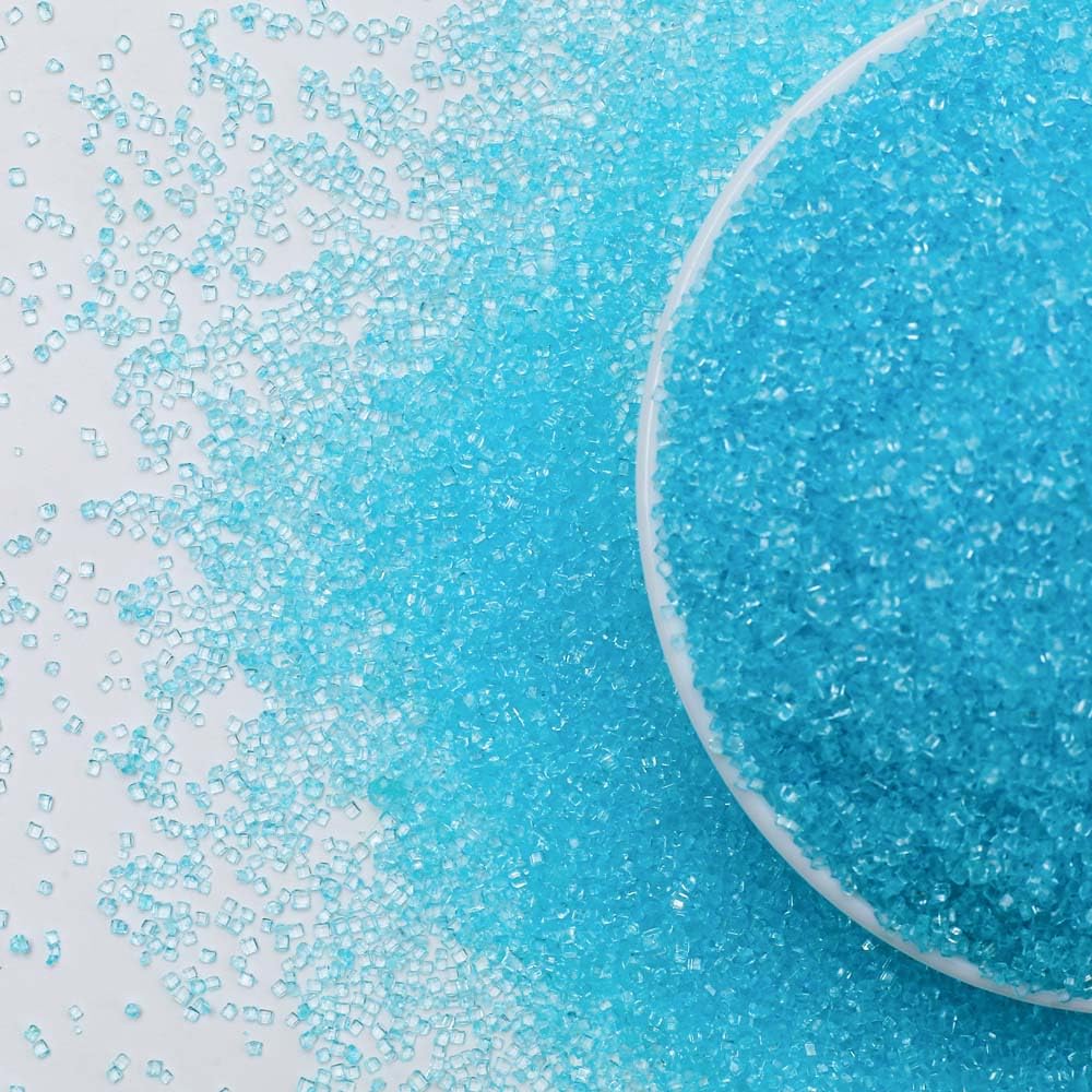 Kasvan Blue Sanding Sugar Sprinkles - Edible Sugar Crystals, Baking Cake Decorations, Ice Cream Toppings Cupcake Decorating, Wed