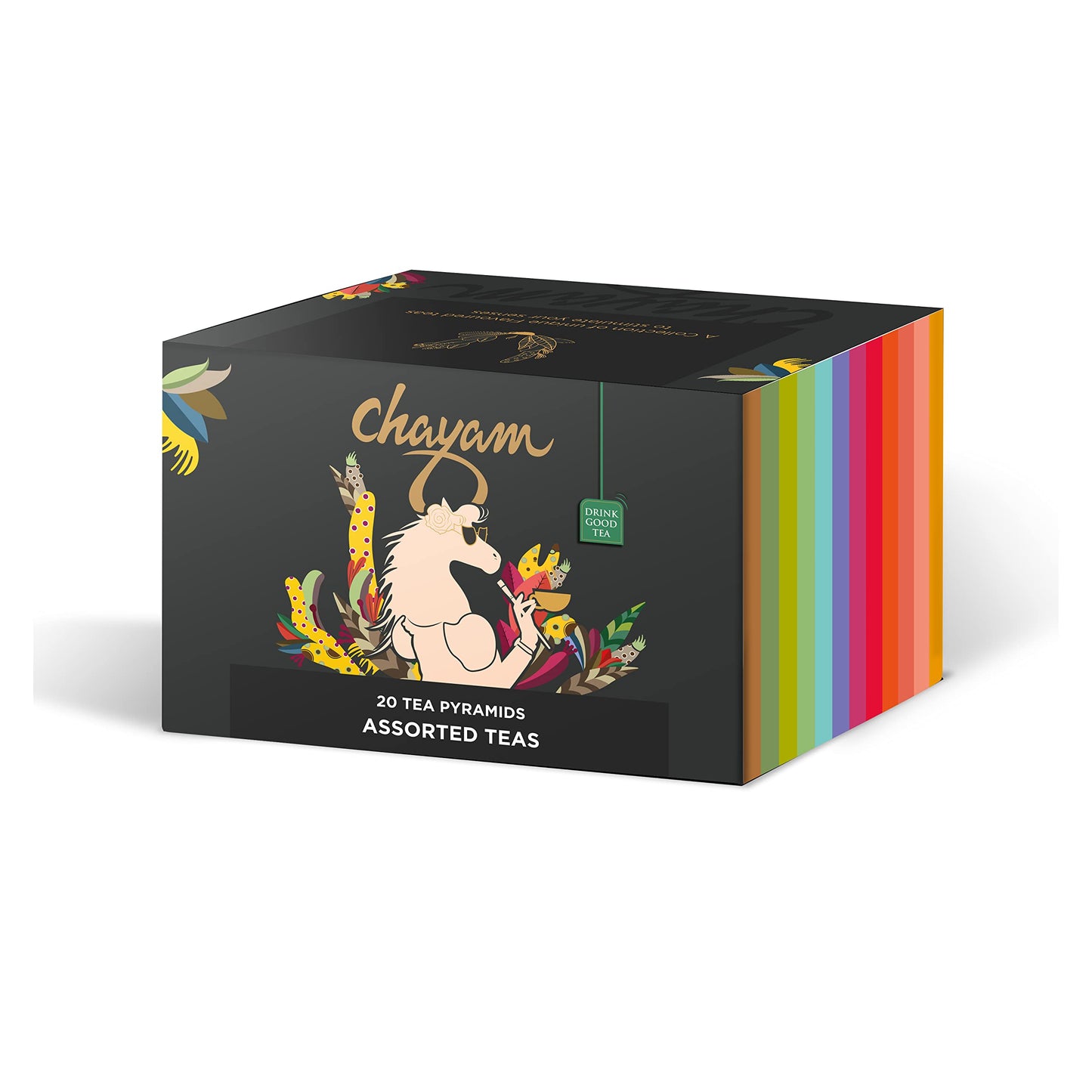 Chayam Assorted WomenS Day Gift Box, 20 Tea Bags, 5 Flavors | WomenS Day Festive Variety Pack | Himalayan Green, Cinnamon, Tul