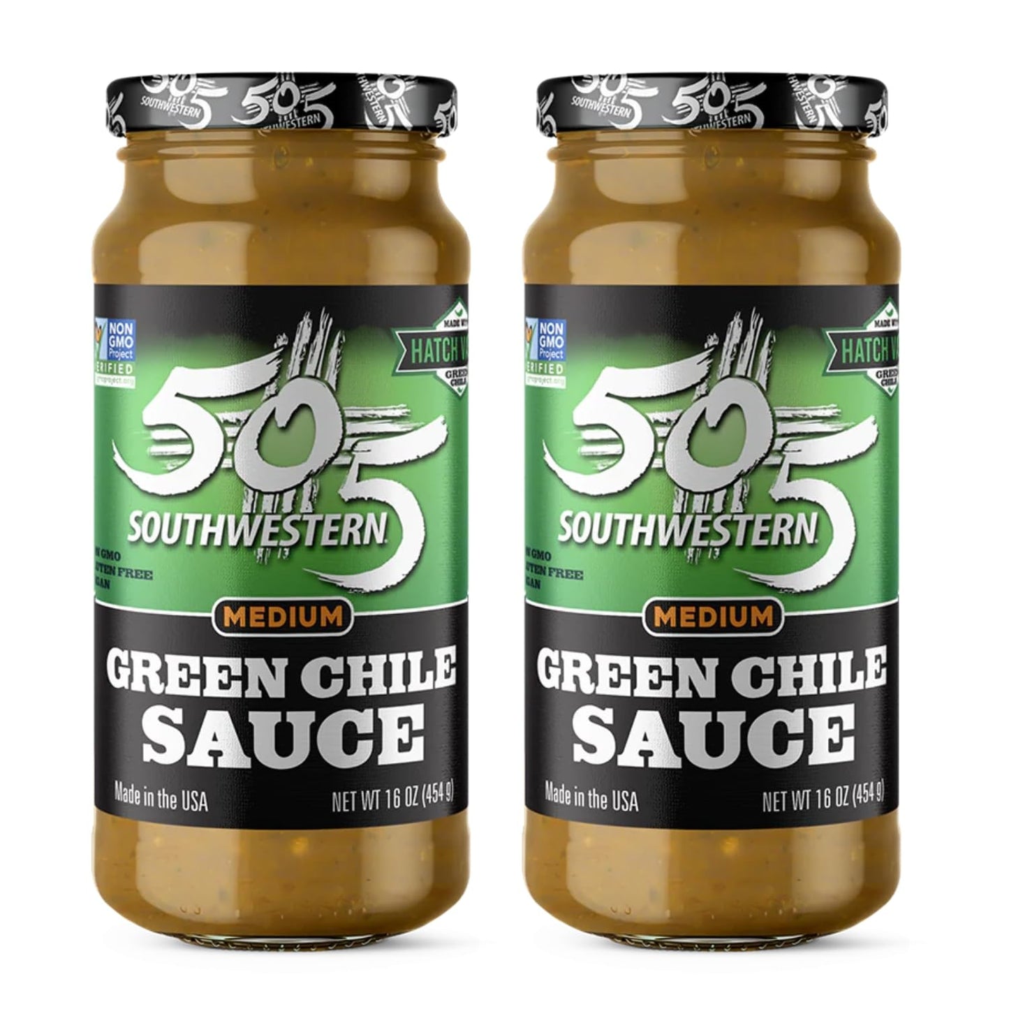 505 Southwestern Medium Green Chile Sauce (Pack of 2)