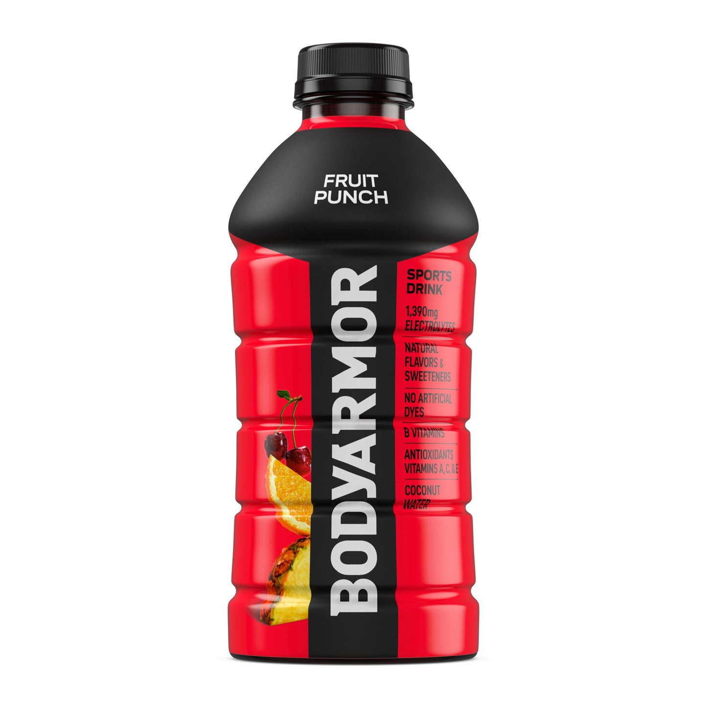 BODYprotective covering Sports Drink  Fruit Punch  Electrolyte Drink Hydration  28 Fl Oz Bottles (15 Pack)  Flavored Coconut Water with B Vitamins & Antioxidants