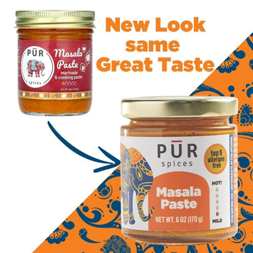 Pur Spices Masala Paste For Indian Cooking | Base Sauce Or Marinade For Curry Or Rice Dishes | Garam Masala | Plant Based, Glute