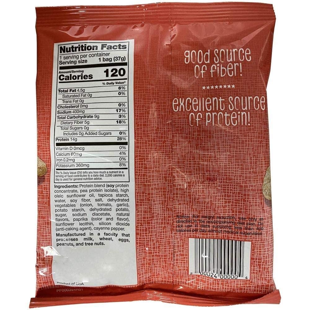 ProtiFit Proti Chips - High Protein, High Fiber, Low Calorie, Low Carb, Gluten Free, BBQ Flavor, 7 Bag Pack
