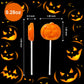 EORA Halloween Lollipop Suckers Candy, 42 Count, Pumpkin Shaped, Individually Wrapped, Orange, Model QWLH-HLPO-8G42