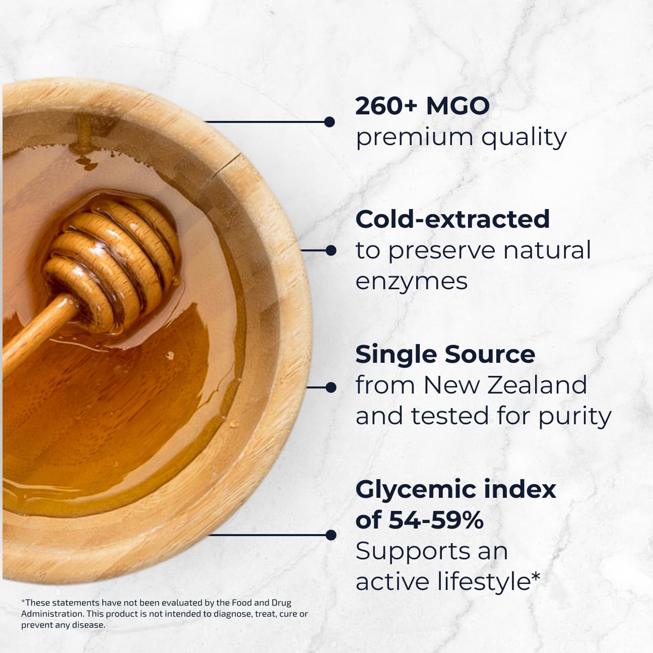 Blueprint By Bryan Johnson Manuka Honey - Mgo 260+ - New Zealand Sourced - (8 Oz)