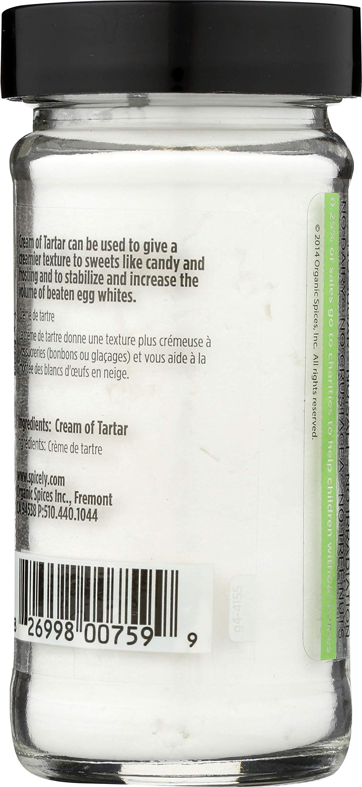 Spicely Cream Of Tartar 3 Oz Certified Gluten Free