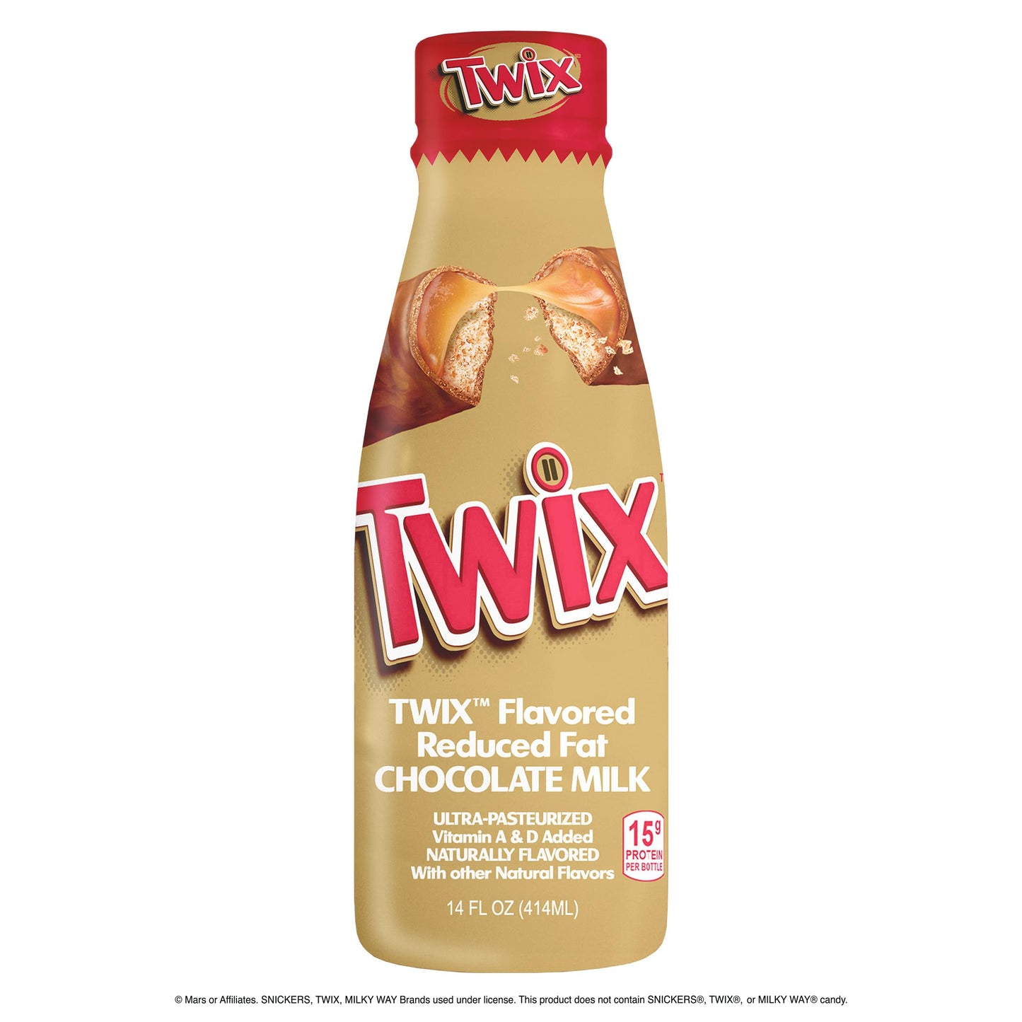Twix Chocolate Milk - Packed with the flavors of crunchy cookie, delicious caramel and creamy chocolate. Pack of 12, 14 oz Bottl