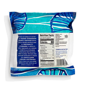 Whole Foods Market, Scallops Sea 10/20 Frozen Msc Value Pack, 12 Ounce