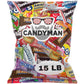 CANDYMAN Chocolate & Candy Bundle, 15 LB Mixed Individually Wrapped Treats for Parties