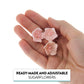 Global Sugar Art Blossom Sugar Cake Flowers With Pearl Stamens, Pink Unwired, 24 Count By Chef Alan Tetreault
