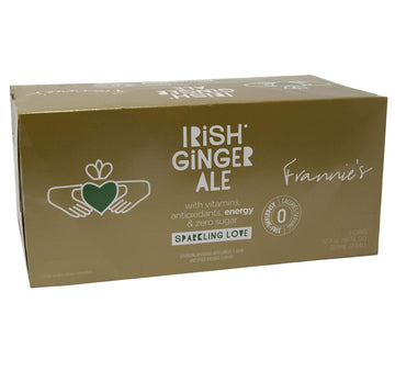 Frannies Sparkling Beverage, Zero Calories & Sugar, 8-Pack, 12 fl oz Cans, Irish Ginger Ale, Model B07T2SVGH1, Reddish-Brown
