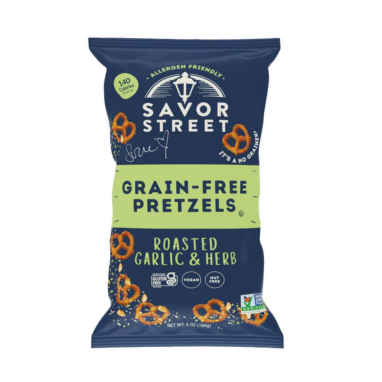 Savor By Susie Garlic & Herb Grain Free Pretzels, 5 OZ