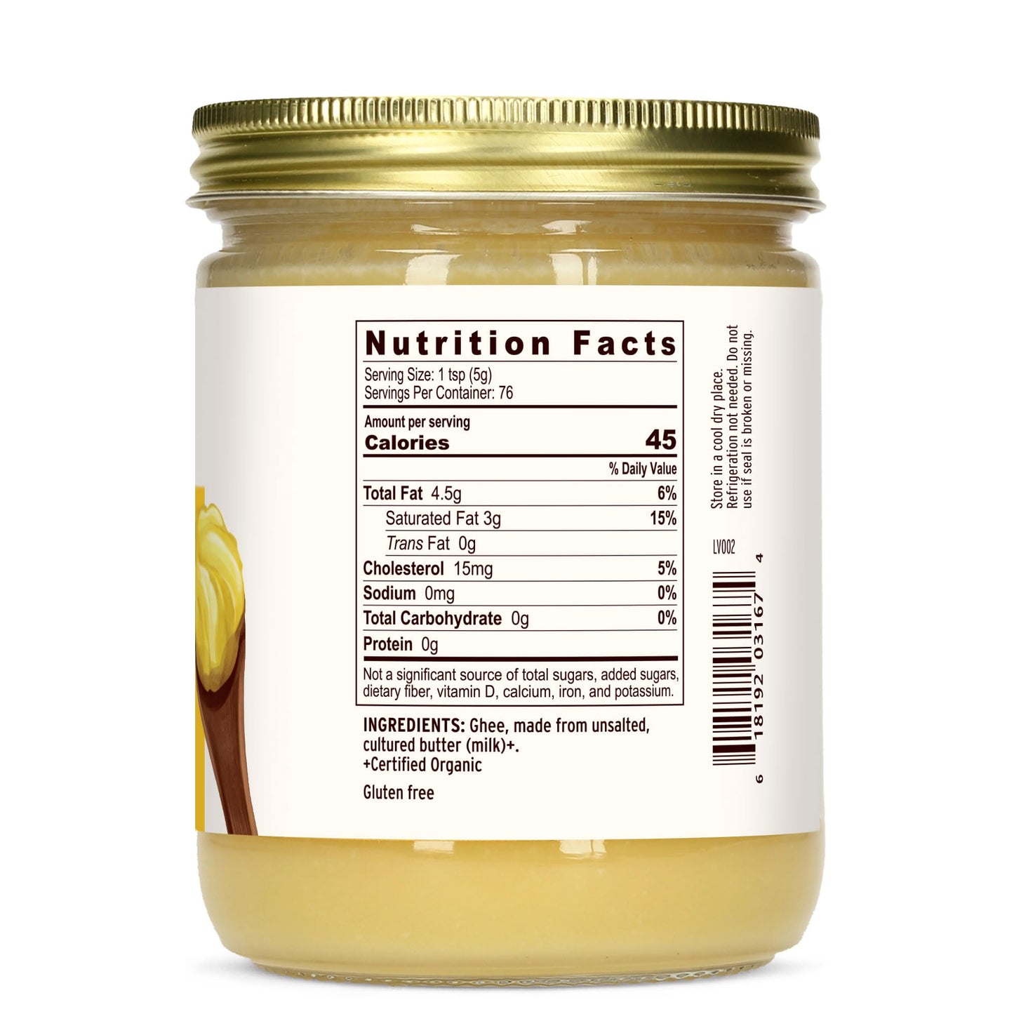 Banyan Botanicals Grass-Fed Ghee - Organic Clarified Butter, Non-GMO, Gluten Free, 13.4 fl oz