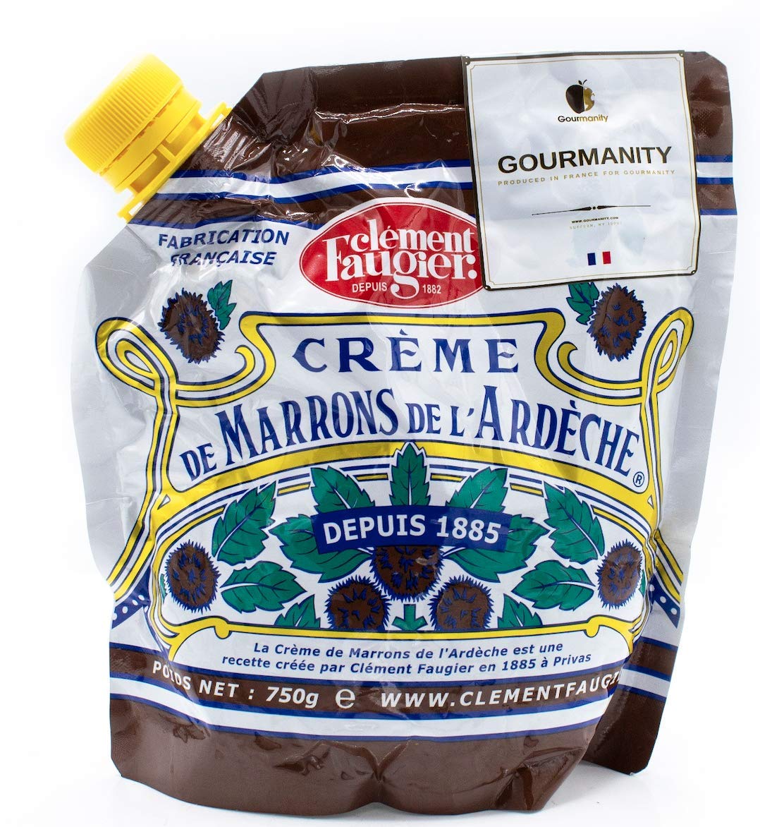 Clement Faugier Chestnut Spread From France 26.4 Oz (Pack Of 2) Chestnut Jam Pouch | Creme De Marron Chestnut Puree | Chestnut P
