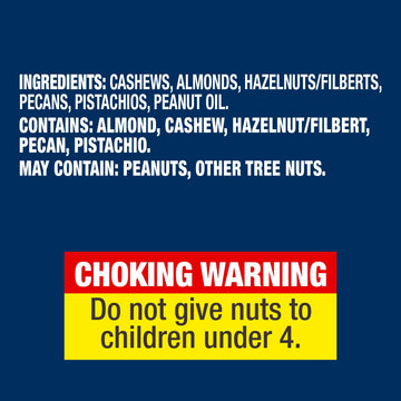 Planters Unsalted Mixed Nuts, Cashews, Almonds, Pecans, 34.5 Oz Container, Plant-Based Protein, Kosher Snack