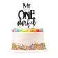 Black Glitter Mr Onederful Cake Topper 1St Birthday Cake Topper Onederful Silver Bow Tie Cake Decorating Perfect For Baby Birthd