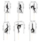 36 Pcs Pole Dance Girl Cupcake Toppers Black Glitter Pole Dancing Cupcake Picks Bachelorette Bridal Shower Birthday Party Cake D