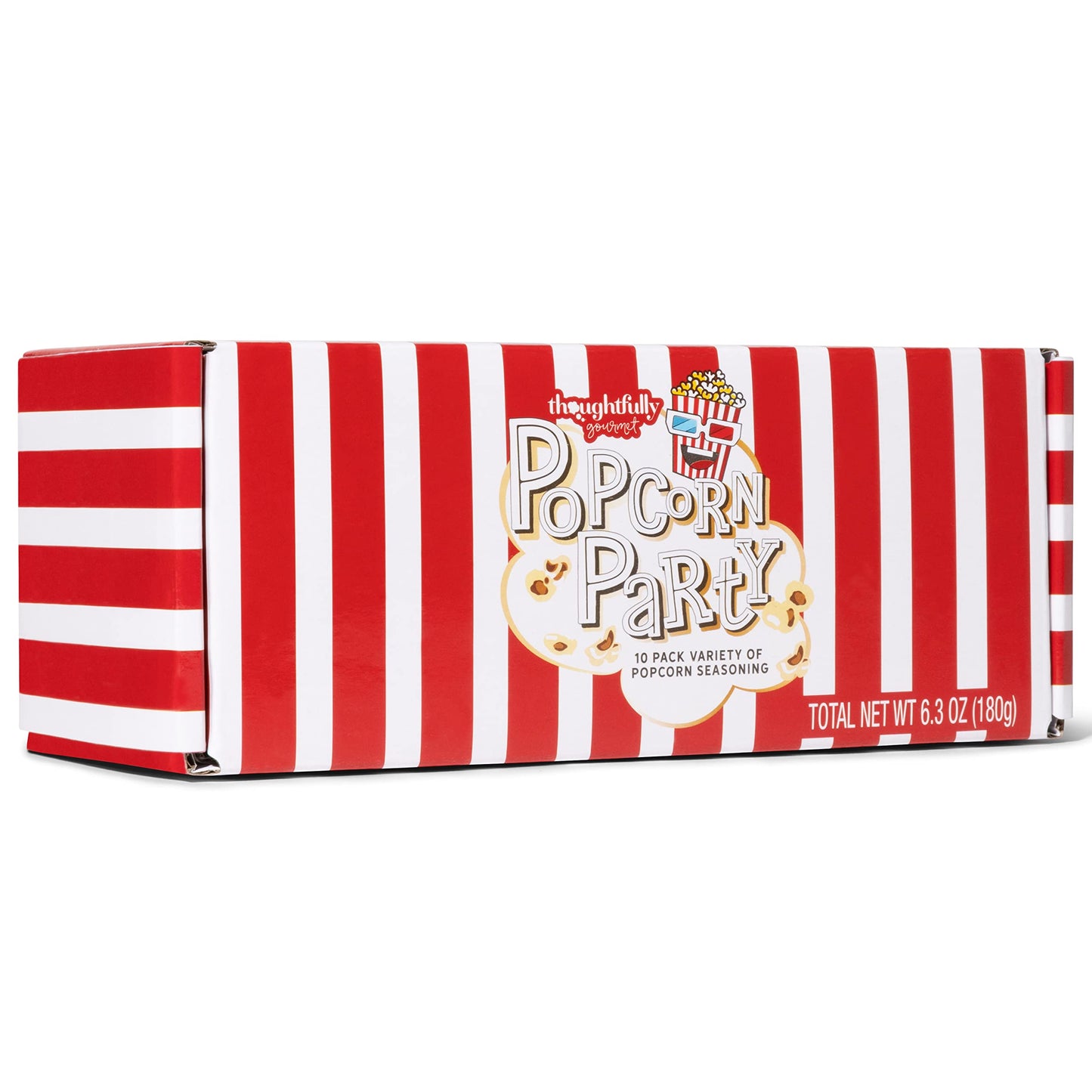 Thoughtfully Gourmet Popcorn Seasoning Sampler Kit, 10 Flavors - Kettle Corn, Garlic Parmesan, Bacon Cheddar, Caramel, Butter an