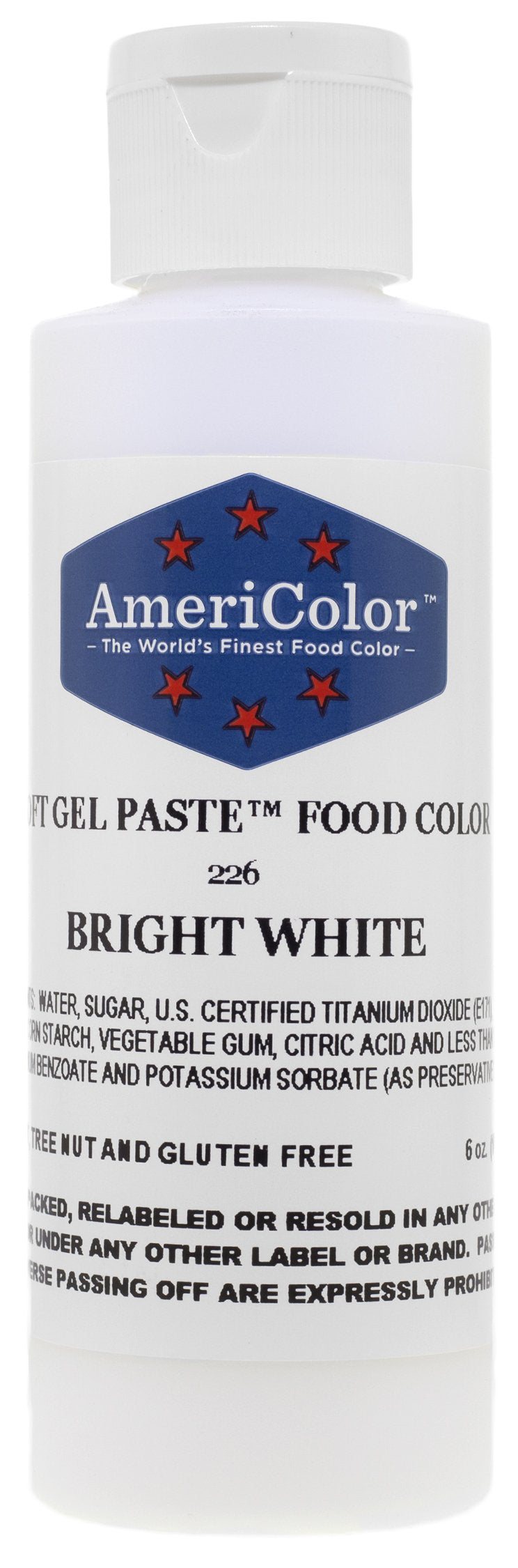 Americolor Soft Gel Paste Food Color, 6-Ounce, Bright White
