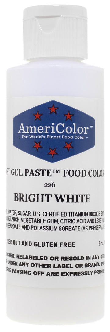 Americolor Soft Gel Paste Food Color, 6-Ounce, Bright White