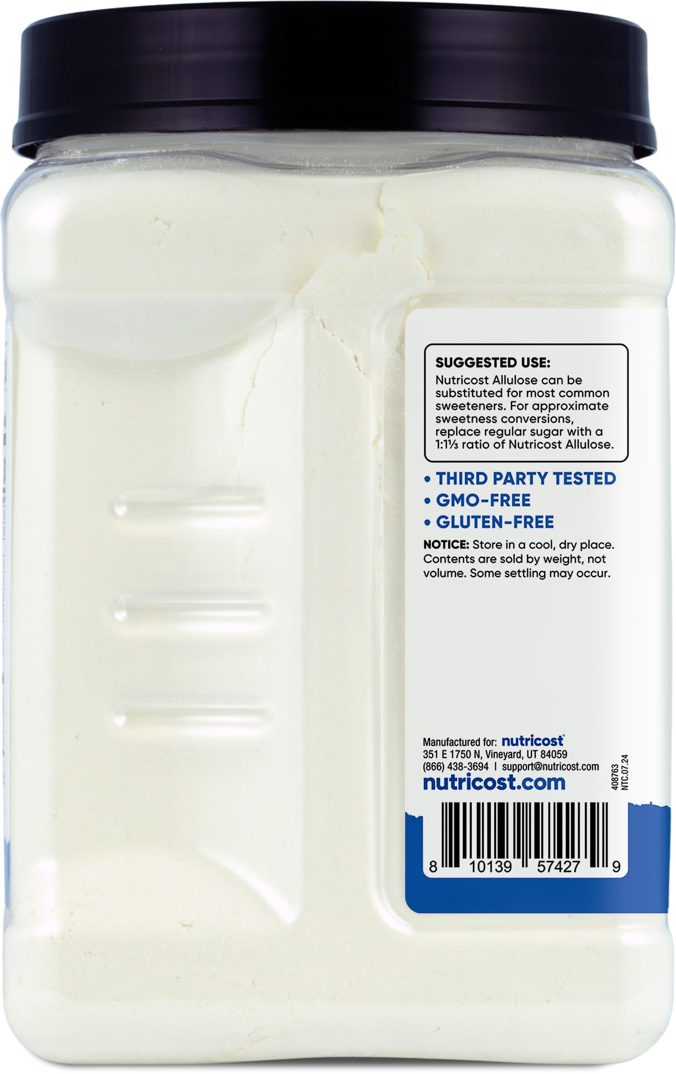 Nutricost Allulose Sweetener - Natural Sugar Alternative, 0 Calorie, Low Carb, 48 Ounce