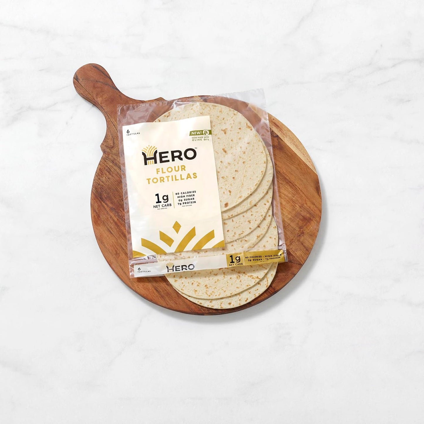 Hero Favorites Bundle - 0G Net Carb White Bread, 1G Net Carb Flour Tortilla | 0G Sugar, High Fiber &