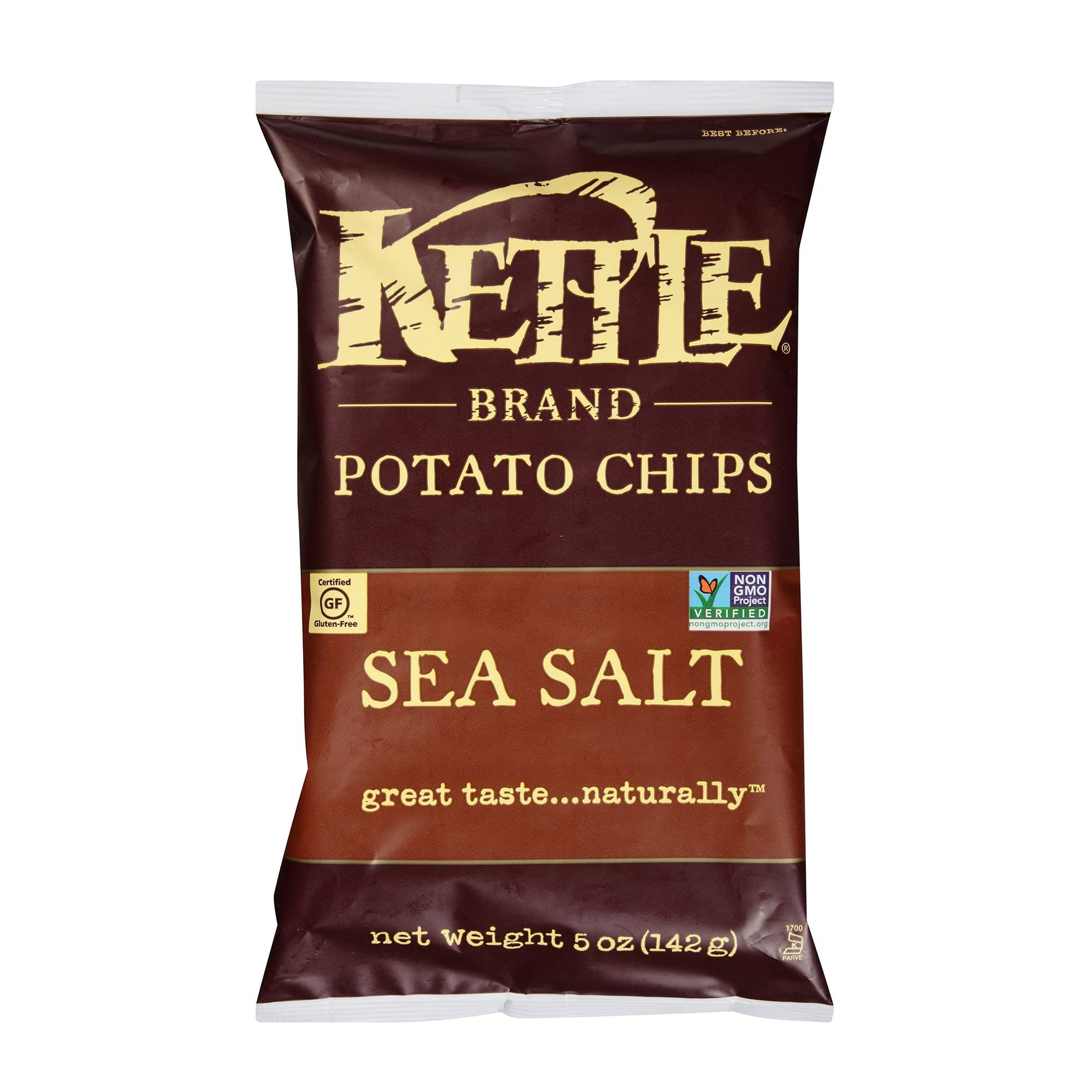 Kettle Brand Natural Gourmet Potato Chips With Sea Salt, 5 Oz