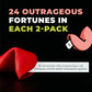 MISS FORTUNES Funny Fortune Cookies, 2-Dozen Pack, Dirty + Unlucky Color, Great for Parties