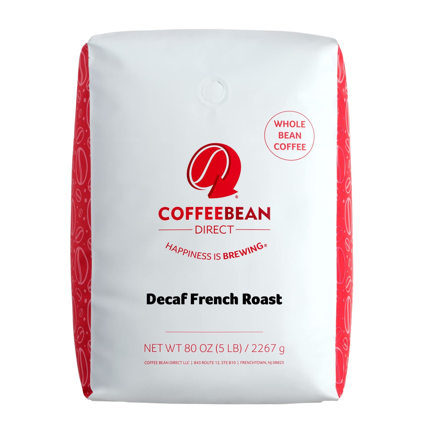 Coffee Bean Direct Decaf French Roast, Whole Bean Coffee, 5 Pound Bag