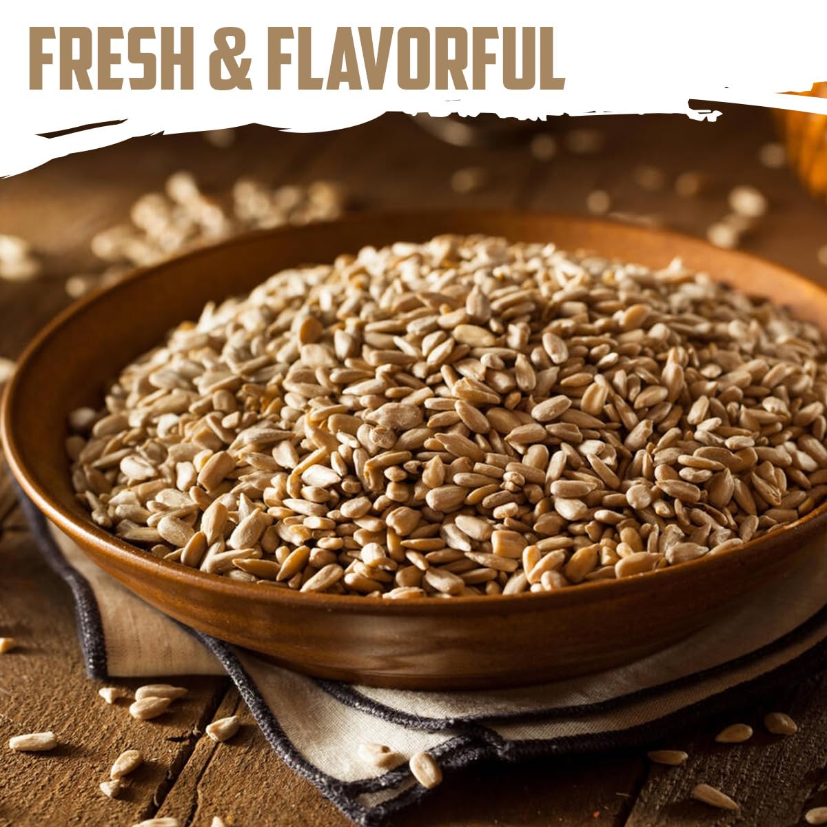 Raw Sunflower Seeds - Delicious Crunchy, Wholesome Snack Raw Shelled Sun Flower Seeds to Eat and Add in Food Recipes - Source of