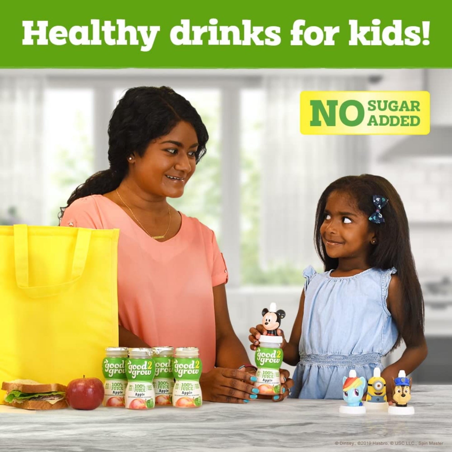 good2grow 100% Apple Juice 24-pack of 6-Ounce BPA-Free Juice Bottles, Non-GMO with No Added Sugar and an Excellent Daily Source