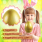6 Pcs Jumbo Easter Golden Eggs, 6 Inch Metallic Giant Plastic Eggs Fillable For Easter Egg Hunt, Large Easter Eggs Empty For Fil