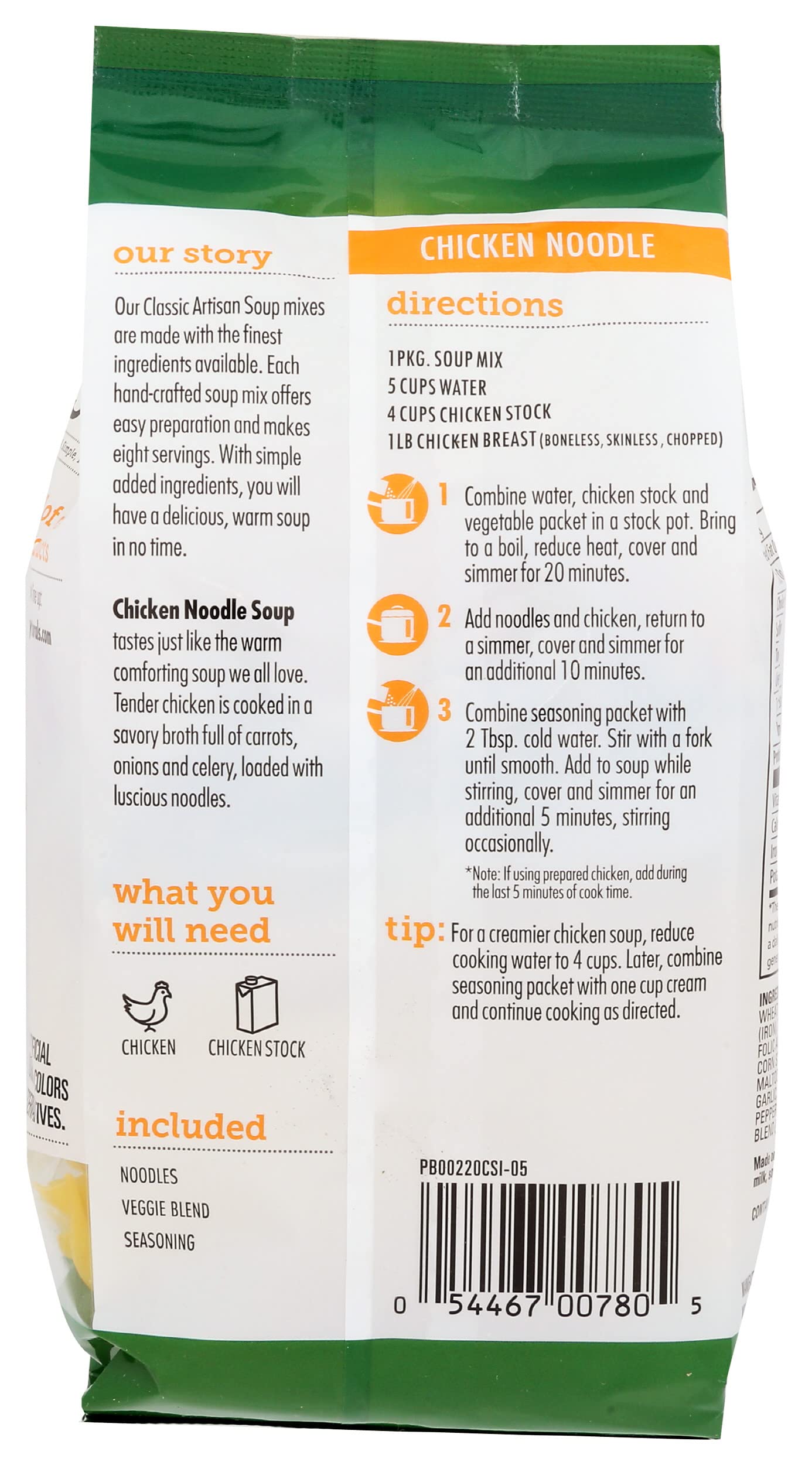 Canterbury Naturals Artisan Soup Mix, Chicken Noodle Soup Mix, Non-Gmo, Makes 8 Servings, 6.5-Ounce Bag (Pack Of 3)