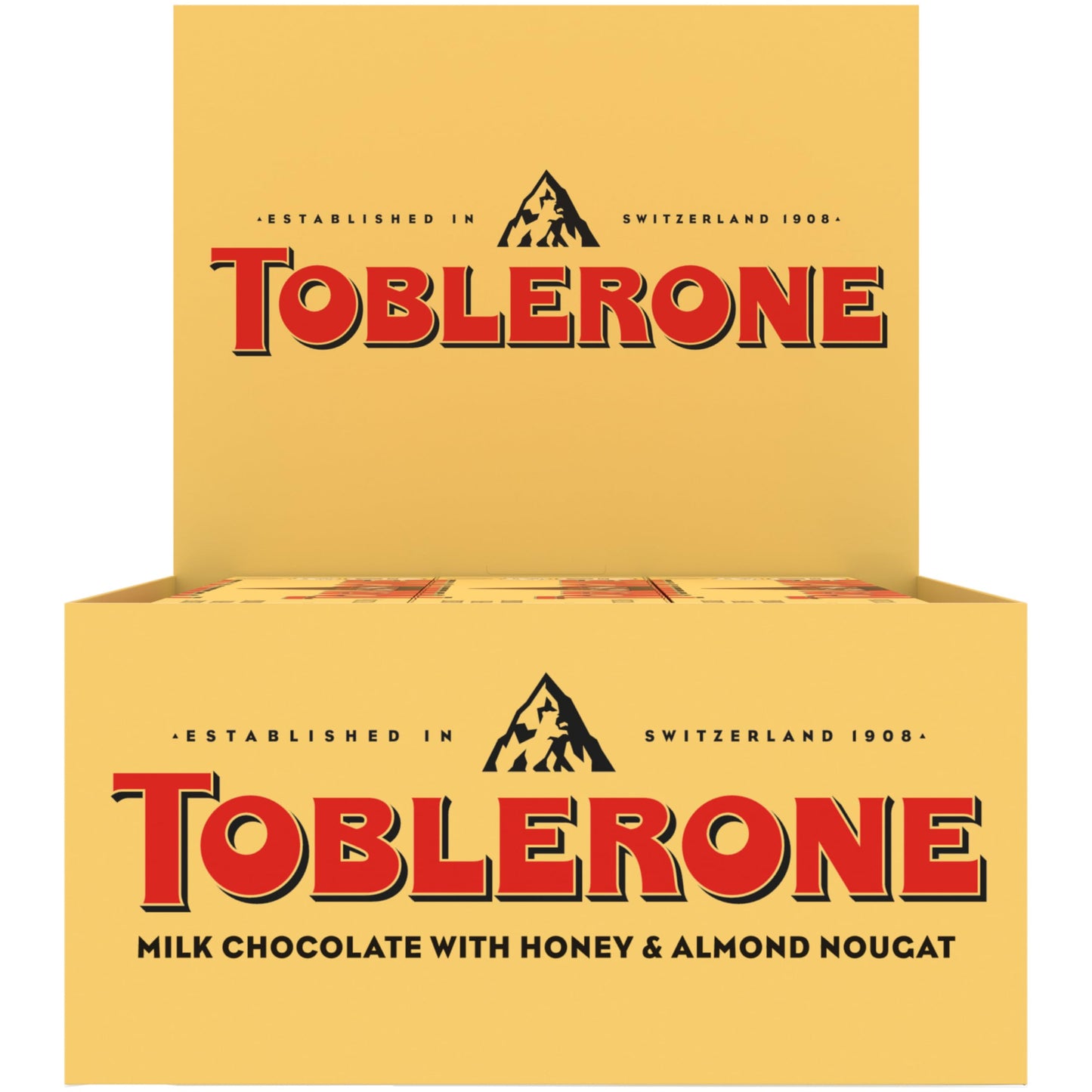 Toblerone Milk Chocolate Bar With Honey And Almond Nougat, 12 - 3.52 Oz Bars