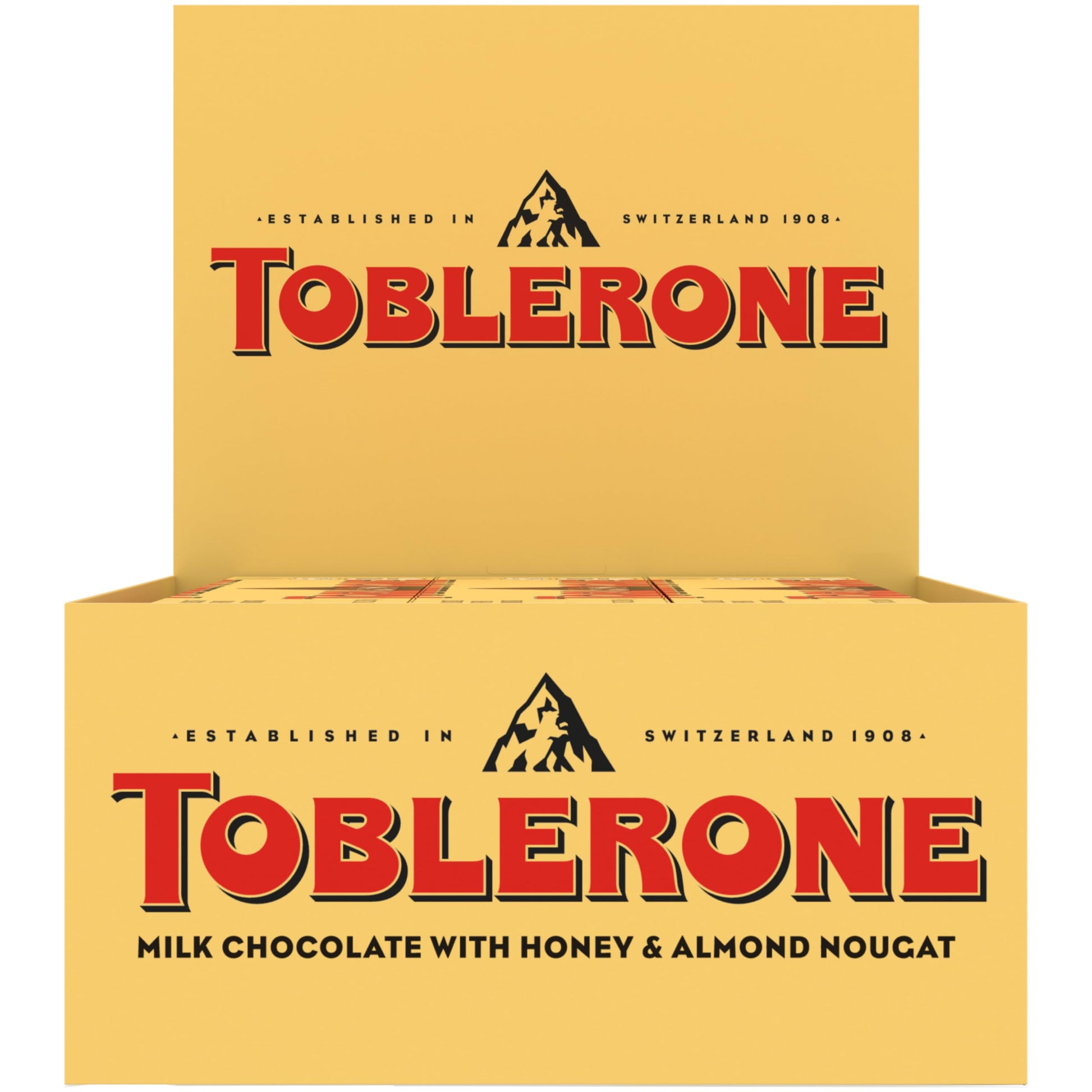 Toblerone Milk Chocolate Bar With Honey And Almond Nougat, 12 - 3.52 Oz Bars