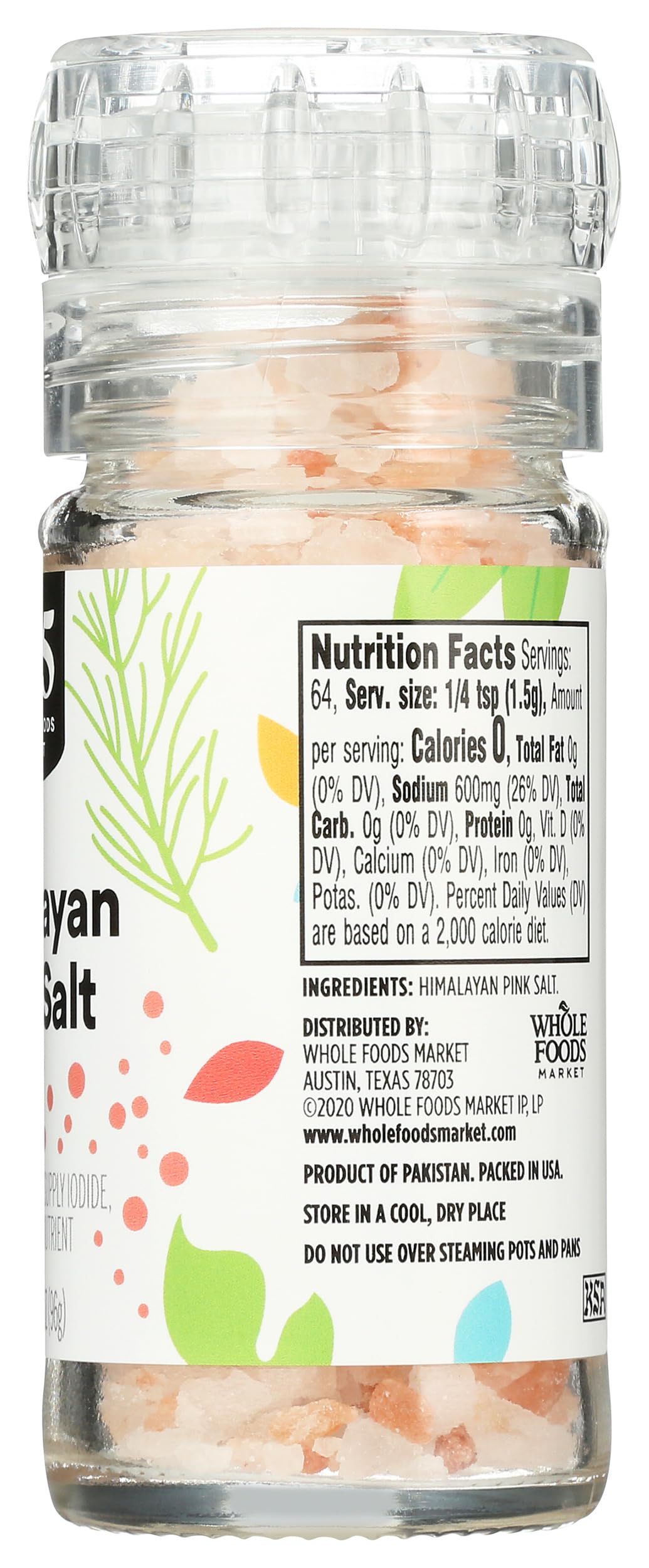 365 By Whole Foods Market, Himalayan Pink Salt Grinder, 3.38 Ounce