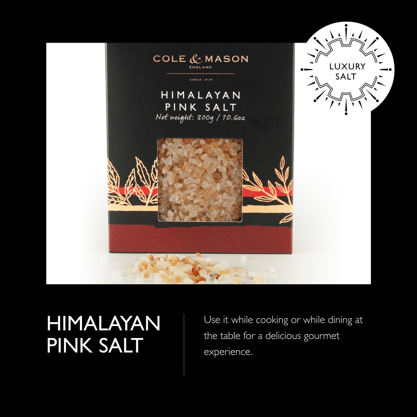 Cole & Mason Gourmet Spice Refill Box - Himalayan Pink Salt & Peppercorns - 15.9 oz Box Set