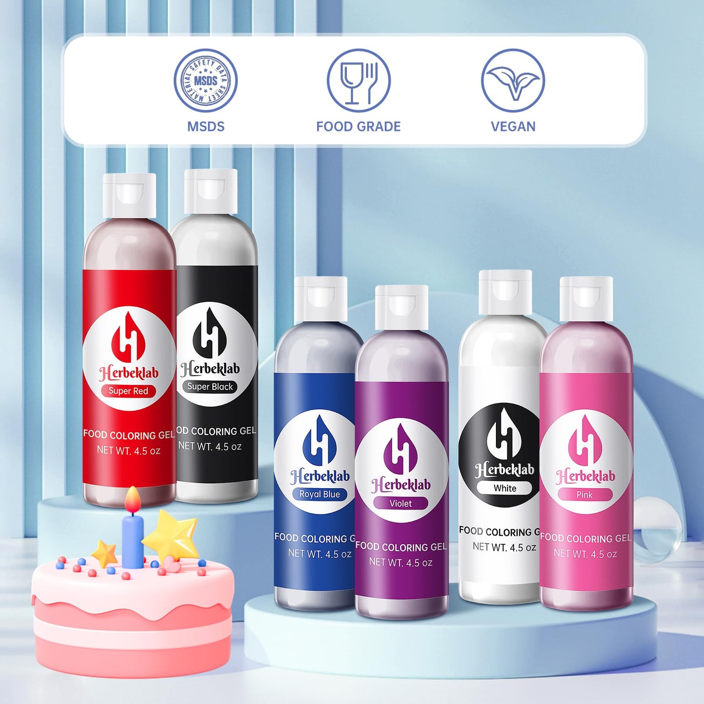 White Food Coloring Gel 4.5 Oz Professional Grade White Food Dye Concentrated Gel Food Coloring For Icing Baking Cake Decorating