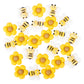 Gyufise 24Pcs Bumble Bee Cupcake Toppers Oh Babee Flower Cupcake Picks Babyshower Cake Decorations For Bee Theme Baby Shower Kid