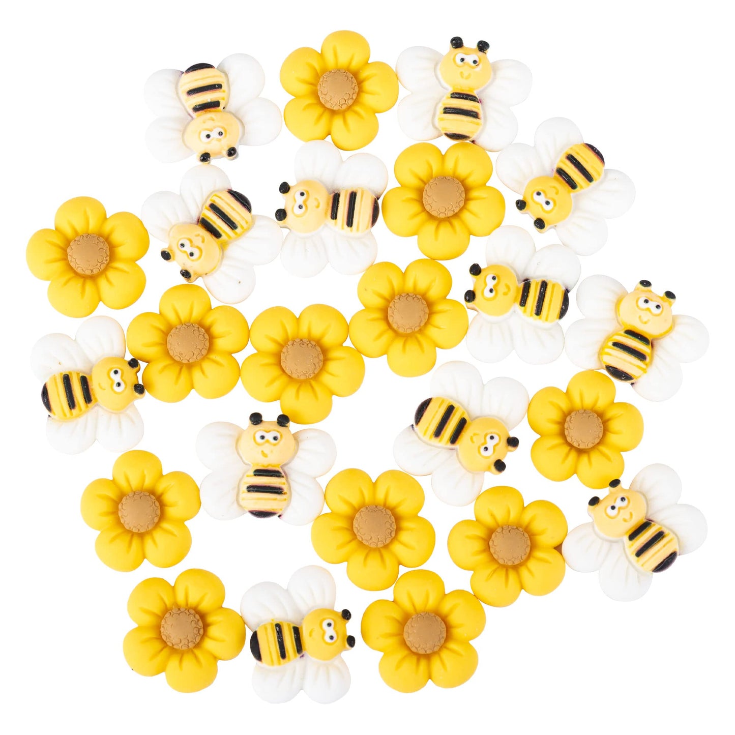 Gyufise 24Pcs Bumble Bee Cupcake Toppers Oh Babee Flower Cupcake Picks Babyshower Cake Decorations For Bee Theme Baby Shower Kid