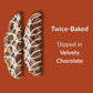 Delallo Chocolate Dipped Biscotti Cookies, Twice-Baked Authentic Italian Recipe, All Natural Tuscany Biscuits Dipped In Velvety